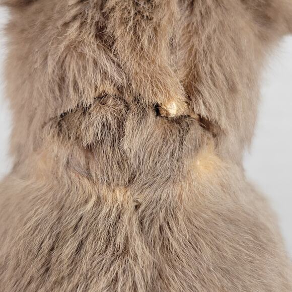 Vintage Real Fur Kangaroo Plush Toy with Joey, Brown 10" Stuffed Animal - Picture 14 of 16